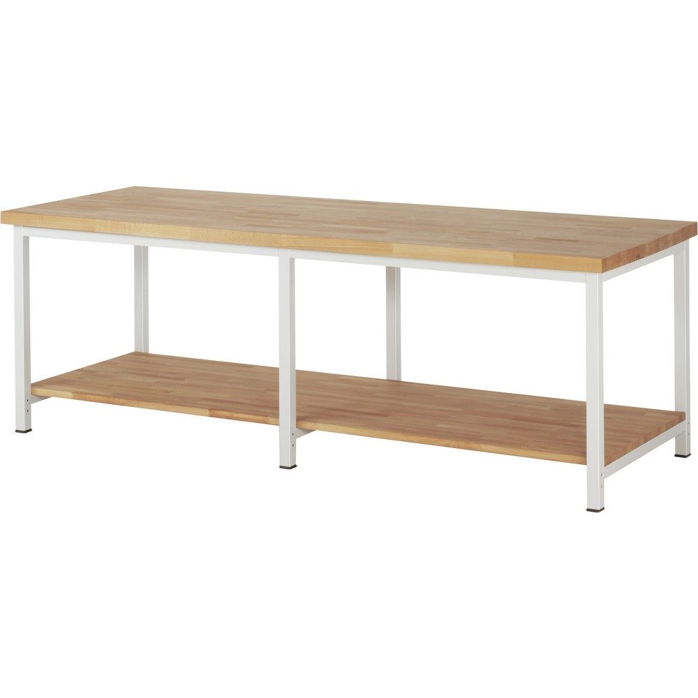 RAU Werkbank Serie 8000, HxBxT 840-1.040 x 2.500 x 900 mm, Ablageboden unten