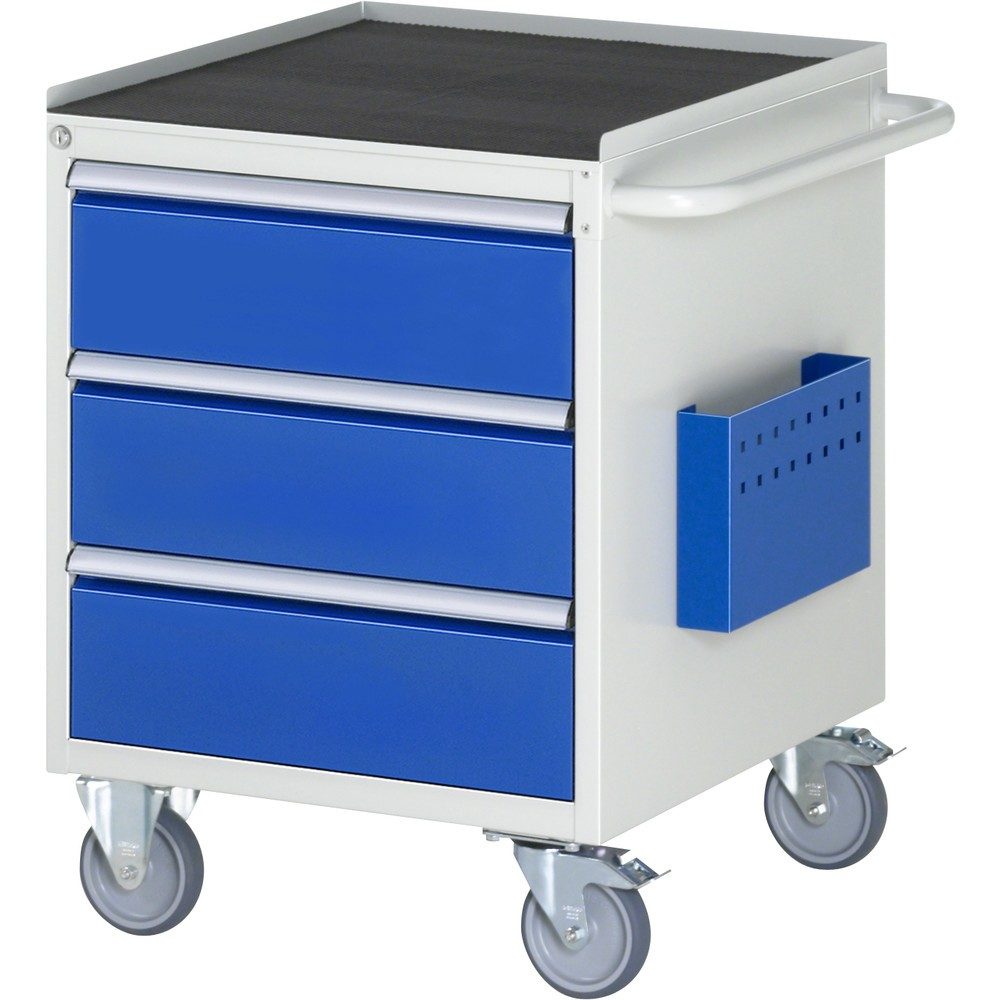 RAU Werkstattwagen Serie 7000, HxBxT 795 x 580 x 650 mm, 3 x 90%-Auszug-Schubladen 3 x 180 mm, Arbeitsplatte Metall