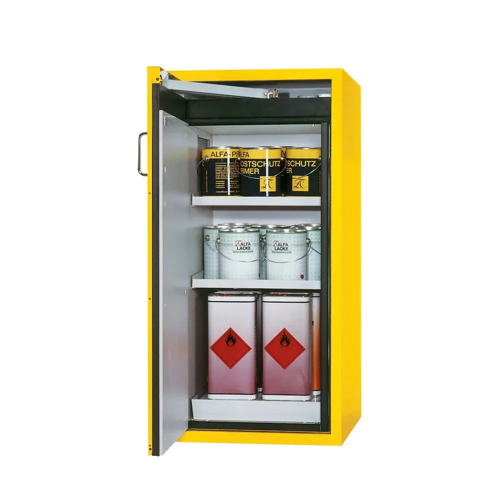 asecos® Brandschutzschrank S-CLASSIC/Typ 90, HxBxT 1.298 x 600 x 615 mm, goldgelb
