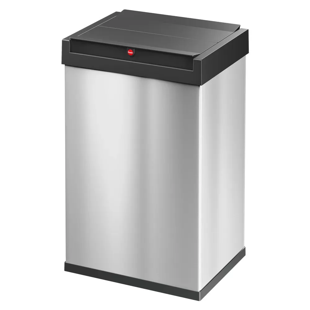 Hailo Bix-Box Swing L 8401110 Mülleimer 35 l Edelstahl (L x B x H) 340 x 339 x 545 mm Silber, Schwarz Selbstschließender