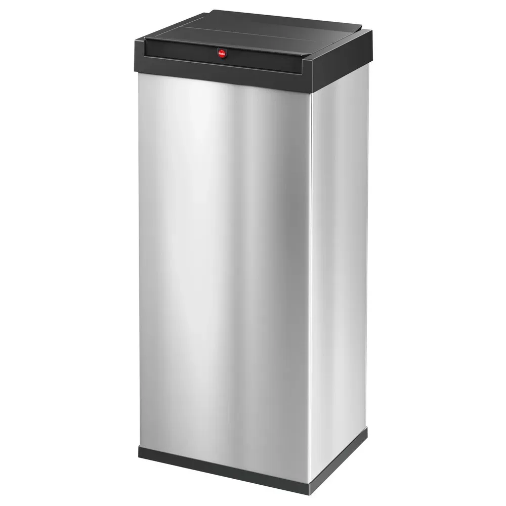Hailo Bix-Box Swing XL 8602110 Mülleimer 52 l Edelstahl (L x B x H) 340 x 339 x 763 mm Silber, Schwarz