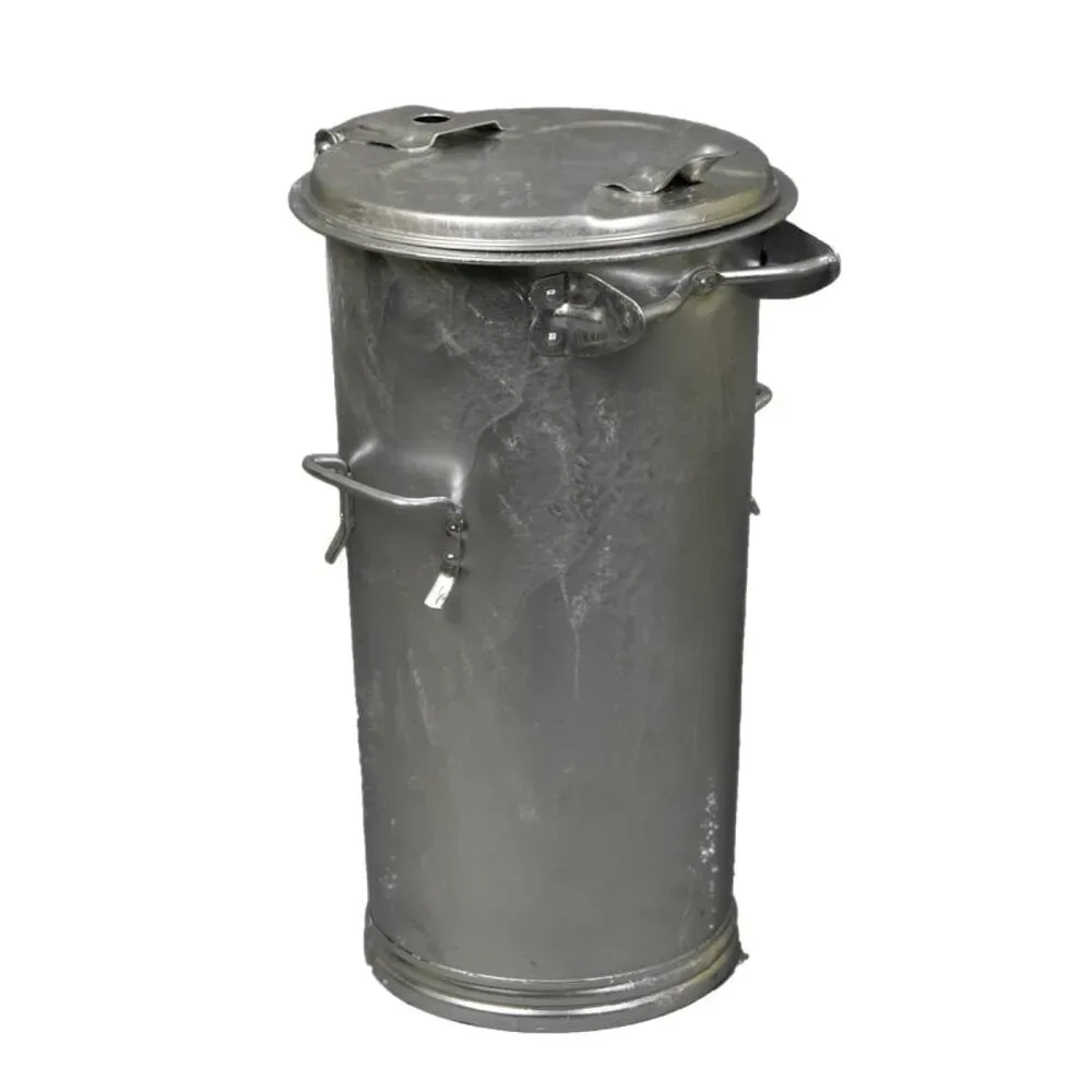 RENNER Mülleimer aus Stahlblech, ohne Verschlussbügel, 50 Liter