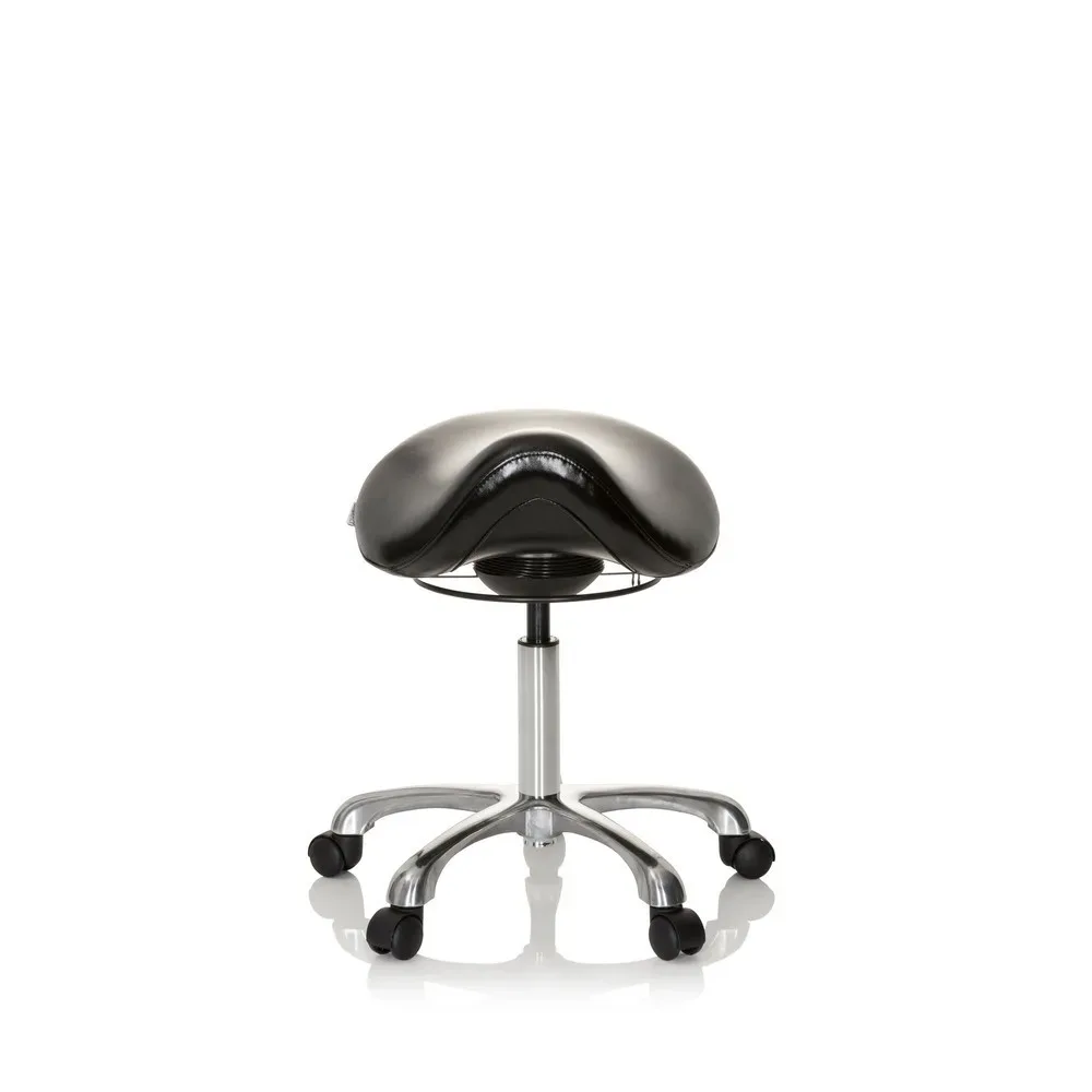 hjh OFFICE Ergonomischer Hocker / Sattelstuhl ORTHO SIT PU Kunstleder, schwarz