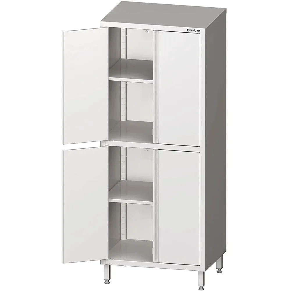 Stalgast Hochschrank mit Flügeltüren, 1100x500x2000 mm, mit zwei Schrankräumen, verschweisst