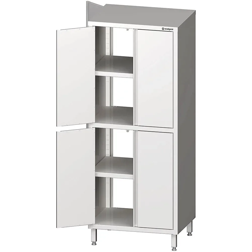 Stalgast Durchreiche-Hochschrank mit Flügeltüren, 700x700x2000 mm, mit zwei Schrankräumen, verschweisst