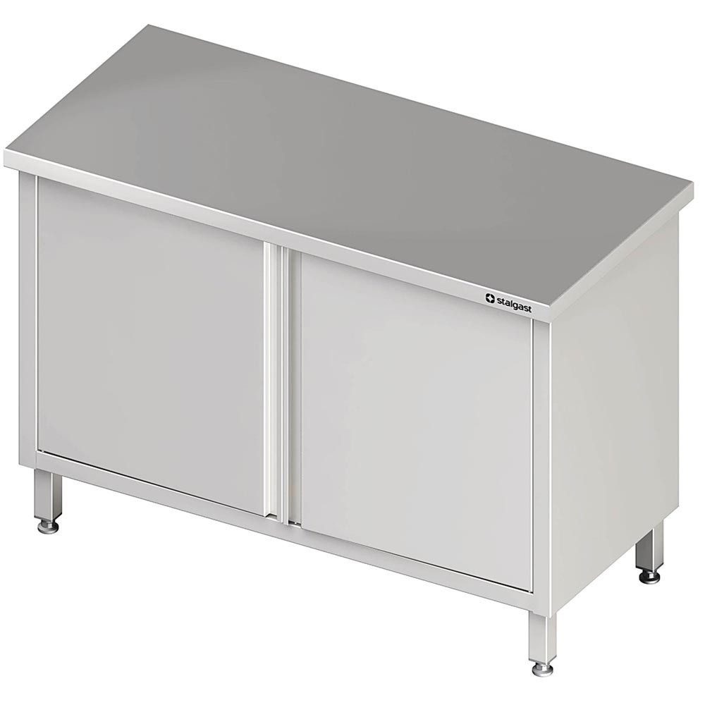 Stalgast Durchreicheschrank mit Flügeltüren, 1300x700x850 mm, ohne Aufkantung, verschweisst