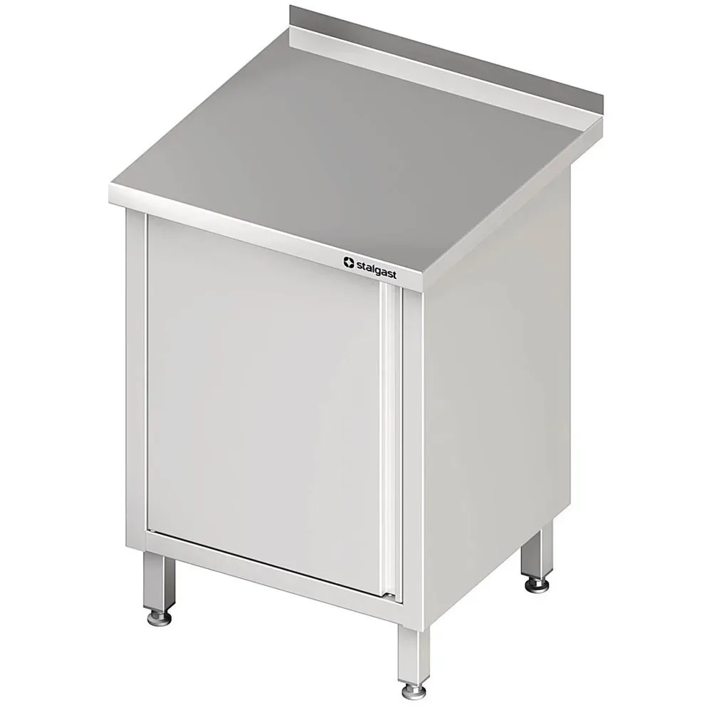 Stalgast Arbeitsschrank mit Flügeltür, 450x600x850 mm, mit Aufkantung, verschweisst