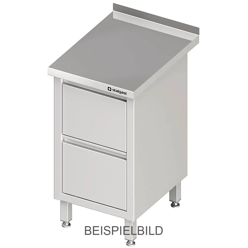 Stalgast Schubladenschrank mit 2 Schubladen, 450x700x850 mm, ohne Aufkantung, verschweisst