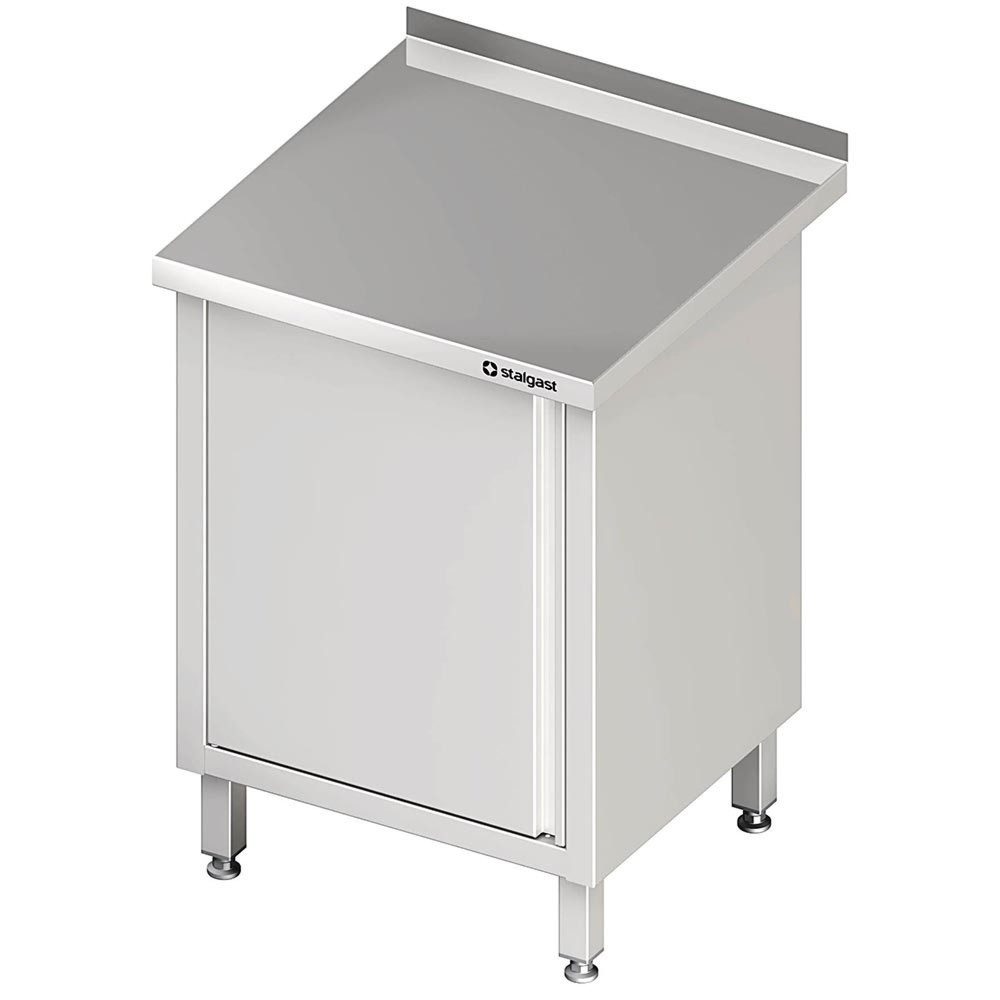 Stalgast Arbeitsschrank mit Flügeltür, 600x700x850 mm, mit Aufkantung, verschweisst