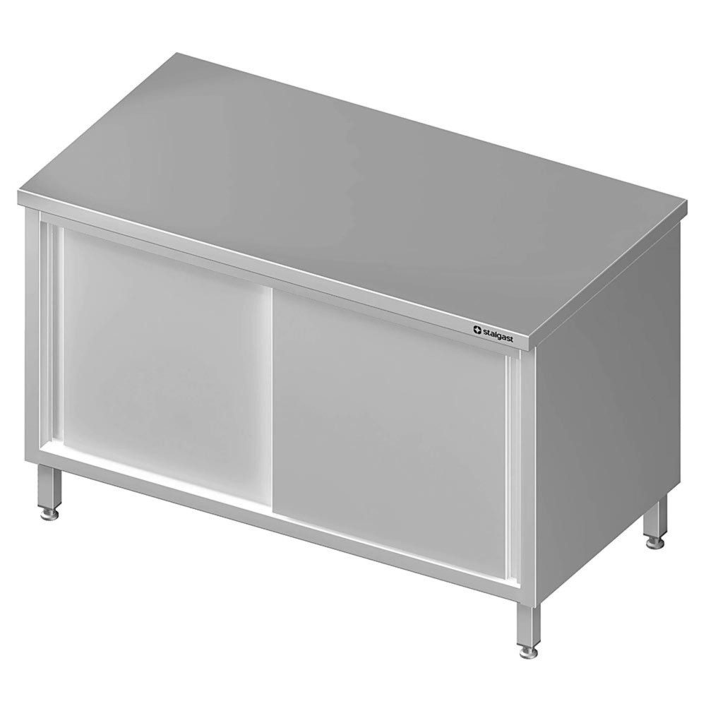 Stalgast Durchreicheschrank mit Schiebetüren, 1400x600x850 mm, ohne Aufkantung, verschweisst