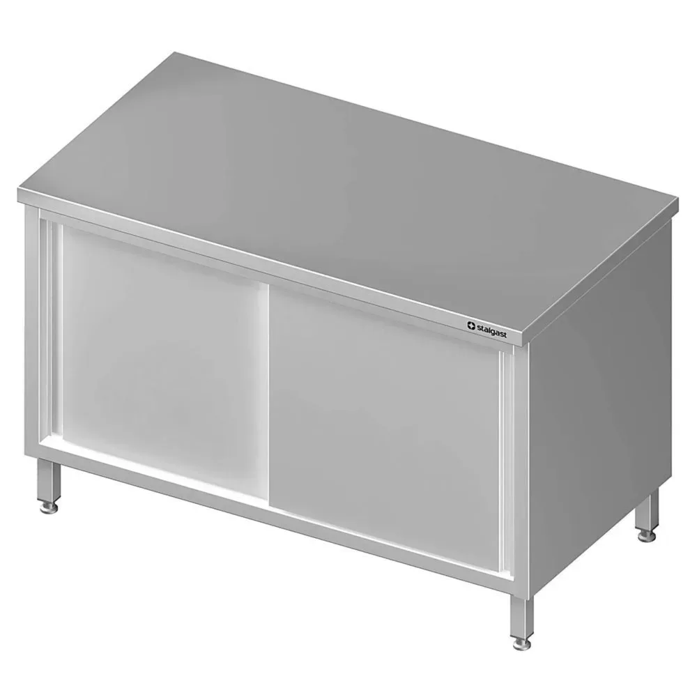 Stalgast Durchreicheschrank mit Schiebetüren, 1600x700x850 mm, ohne Aufkantung, verschweisst