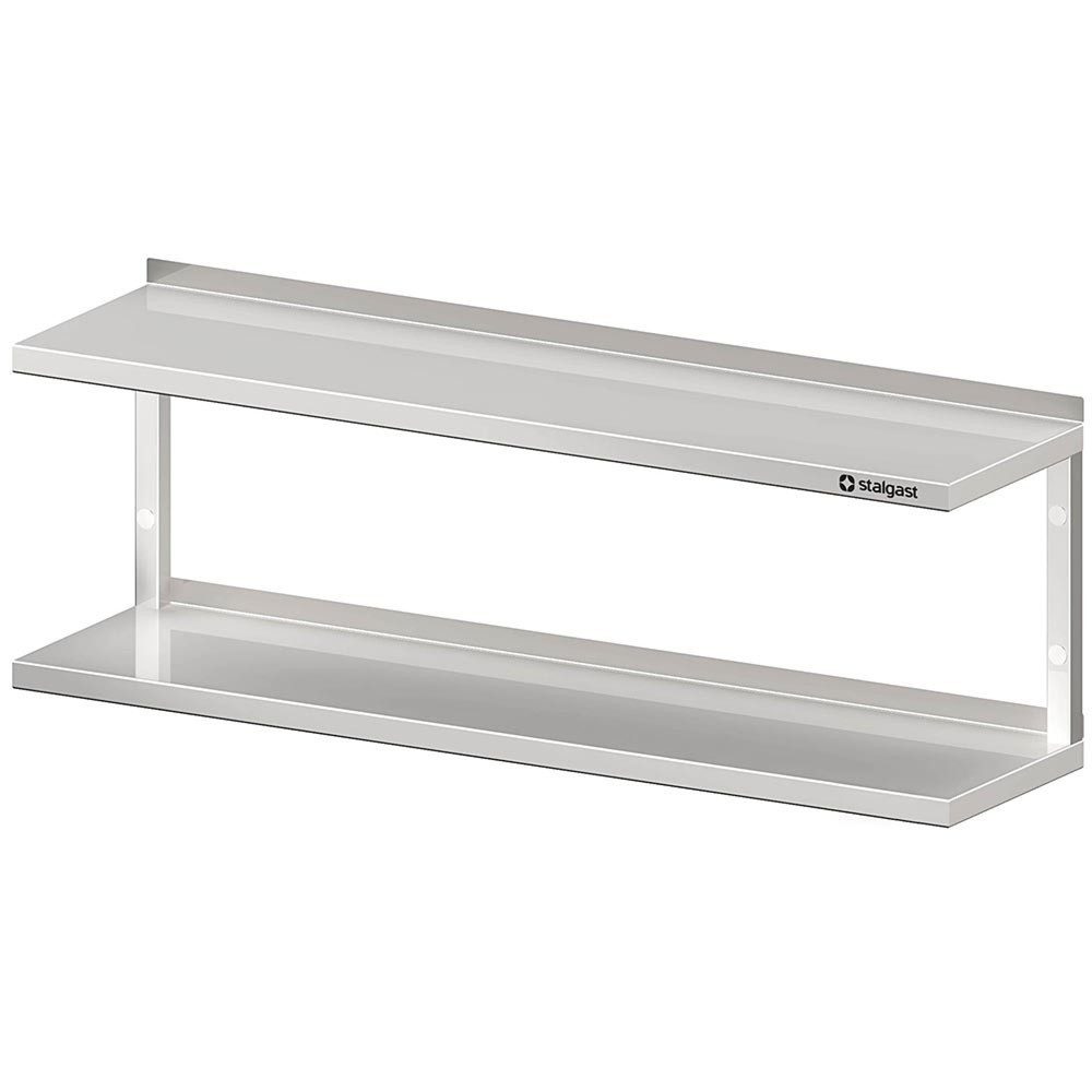 Stalgast Doppel-Wandbord mit Winkelkonsolen, 900x400x390 mm, verschweisst