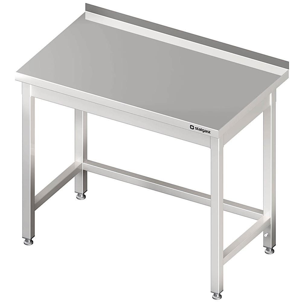 Stalgast Arbeitstisch ohne Grundboden, 800x700x850 mm, mit Verstrebung, mit Aufkantung, verschweisst