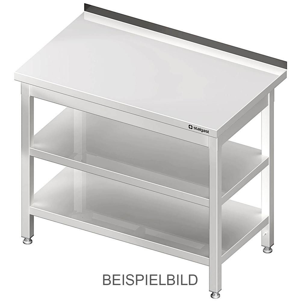 Stalgast Arbeitstisch mit Grund- und Zwischenboden, 1700x700x850 mm, ohne Aufkantung, verschweisst