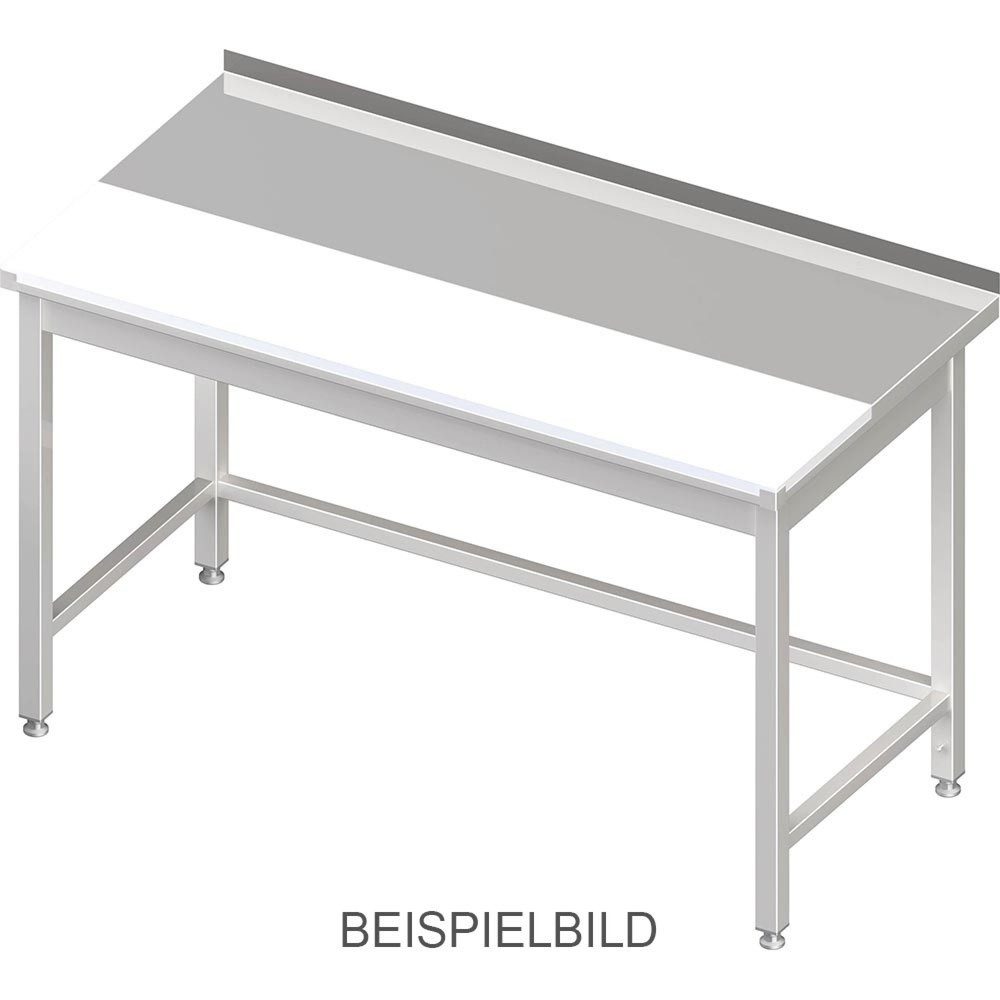Stalgast Arbeitstisch ohne Grundboden, 800x700x850 mm, mit vertiefter PE-Schneideplatte, ohne Aufkantung, verschweisst