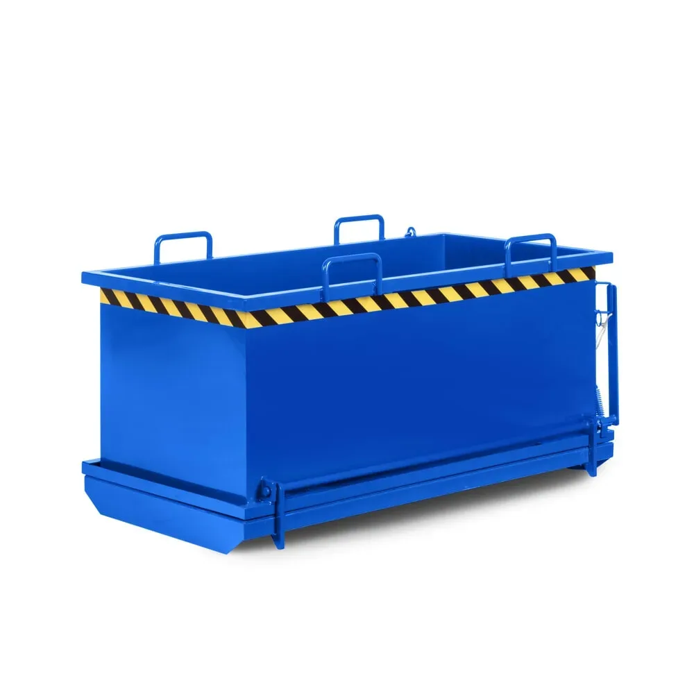 RR-Industrietechnik® Klappbodenbehälter Typ RKB, Volumen 0,5 m³, RAL 5010 enzianblau