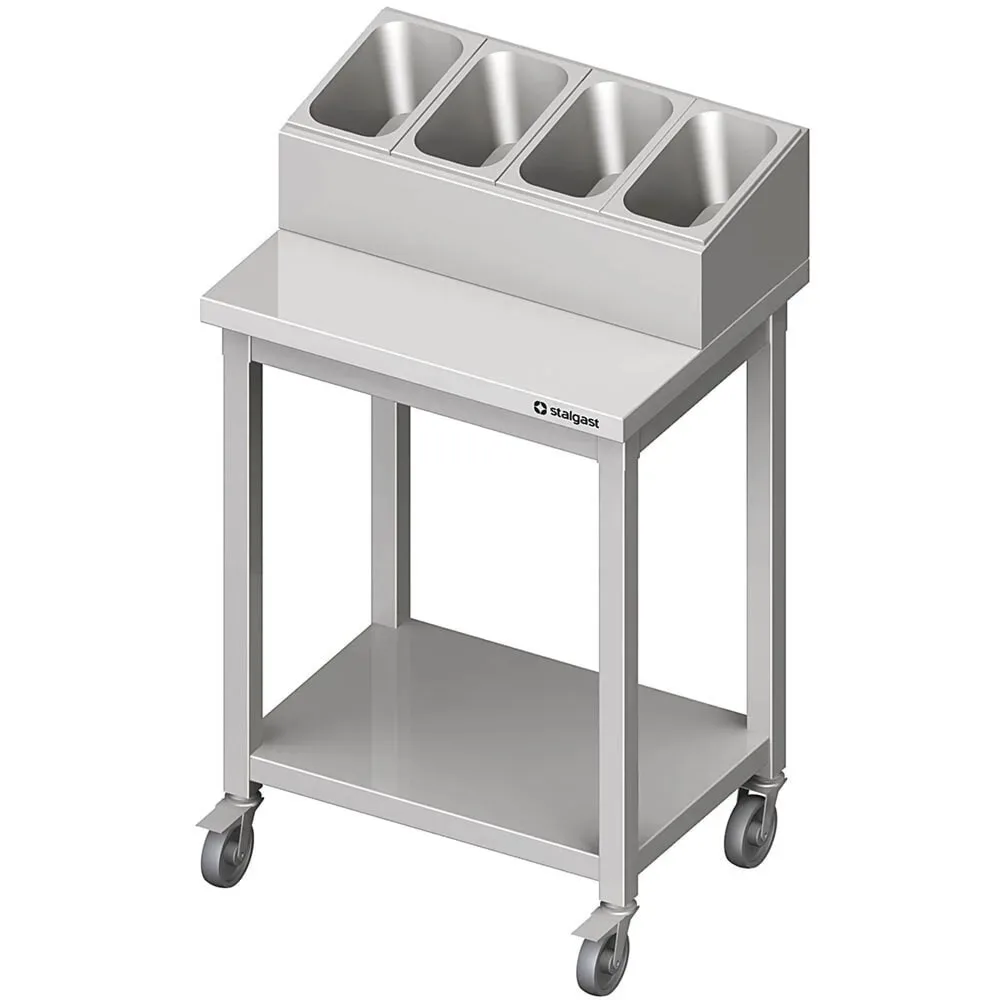 Stalgast Besteck- und Tablettwagen, 655x500x1100 mm, Selbstmontage