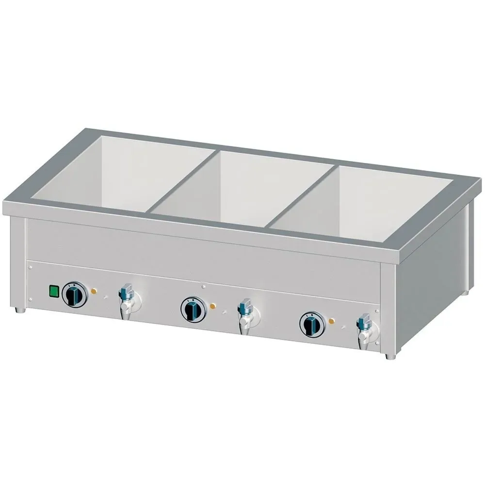 Stalgast Bain-Marie Tischgerät mit separaten Becken, für 4x GN1/1410x600x310 mm