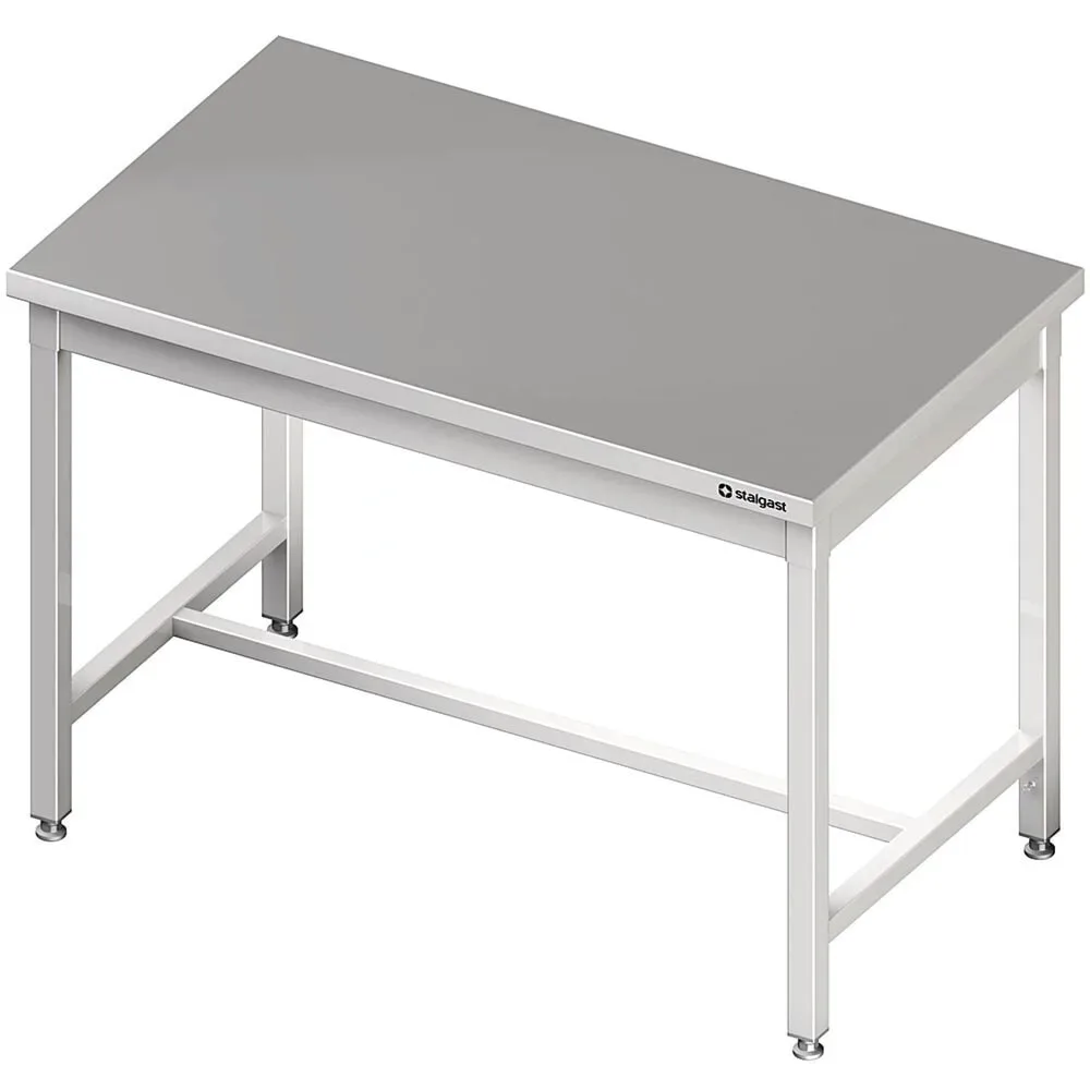 Stalgast Zentralarbeitstisch mit mittiger Strebe, 1100x800x850 mm, ohne Aufkantung, verschweisst
