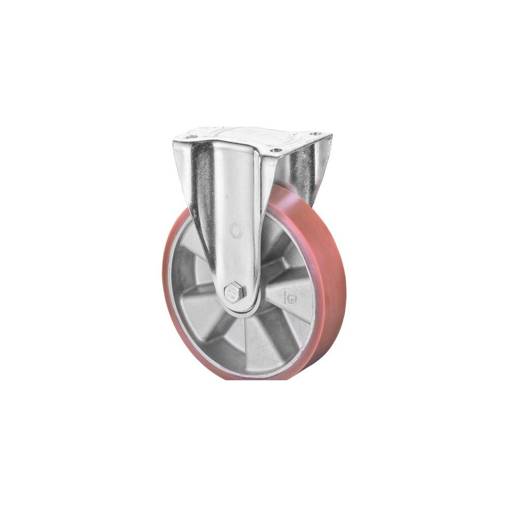 BS ROLLEN Schwerlastrolle Prothane® Guss-Polyurethan, Bockrolle, Kugellager, Platte, Ø x Breite 200 x 50 mm, TK 600 kg
