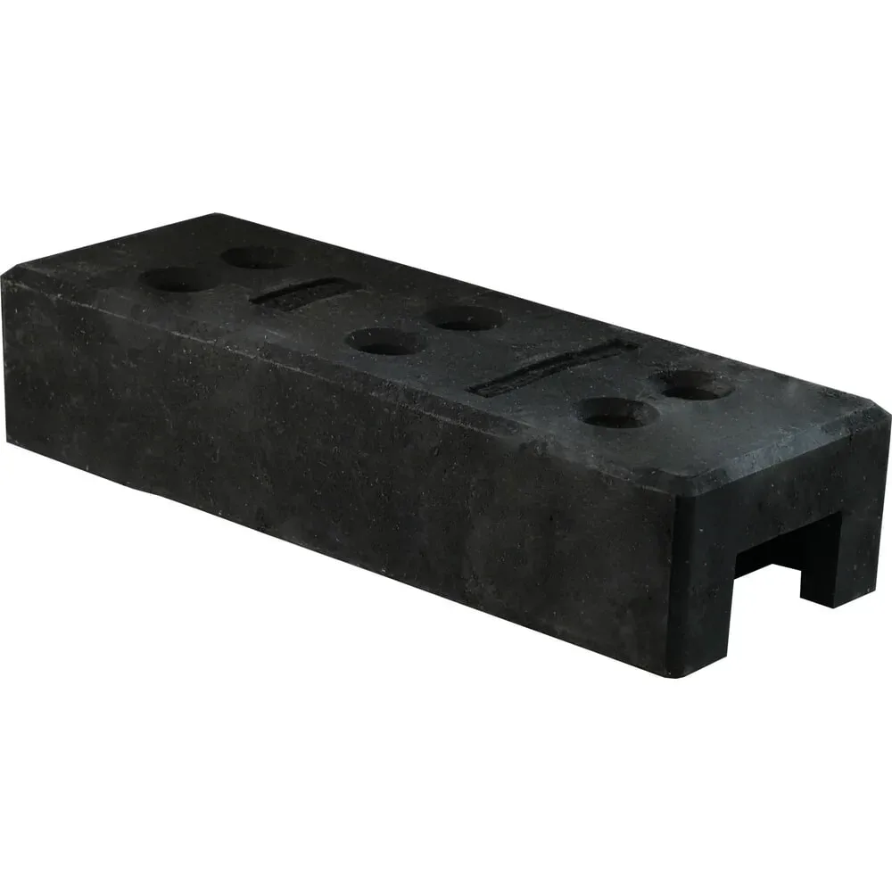 Schake Bauzaunfuss, Recycling-Kunststoff, 6 Löcher, 24 kg