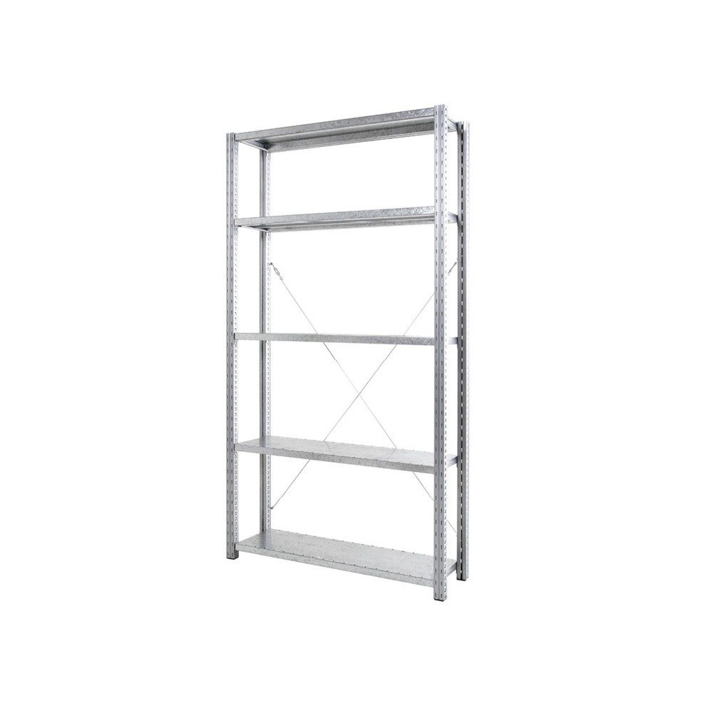 ManOrga Fachbodenregal, AF, mit Stahlpaneel-Fachböden, FL 255 kg, verzinkt, HxBxT 3.000 x 1.300 x 500 mm