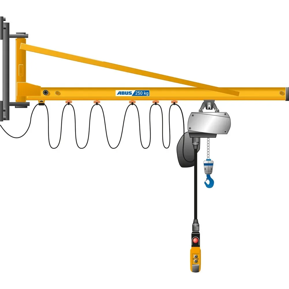 ABUS Schwenkkran LW, Wandausführung, Wandkonsole, 180° Schwenkbereich, Ausladung 5 m, TK 500 kg