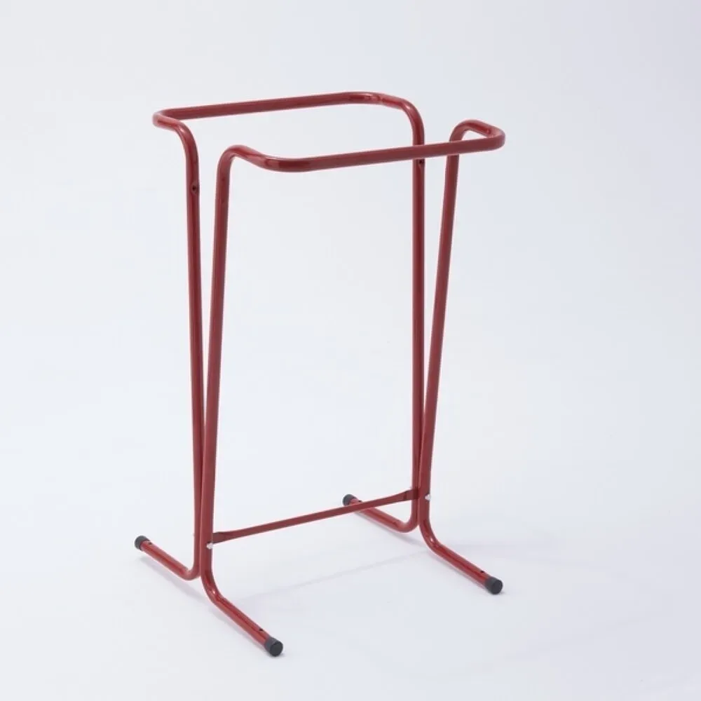 Müllsackträger Mottez, für Müllsäcke mit Volumen 100/110 l, stationär, B 450 x T 460 x H 750 mm, Stahlrohr lackiert, rot