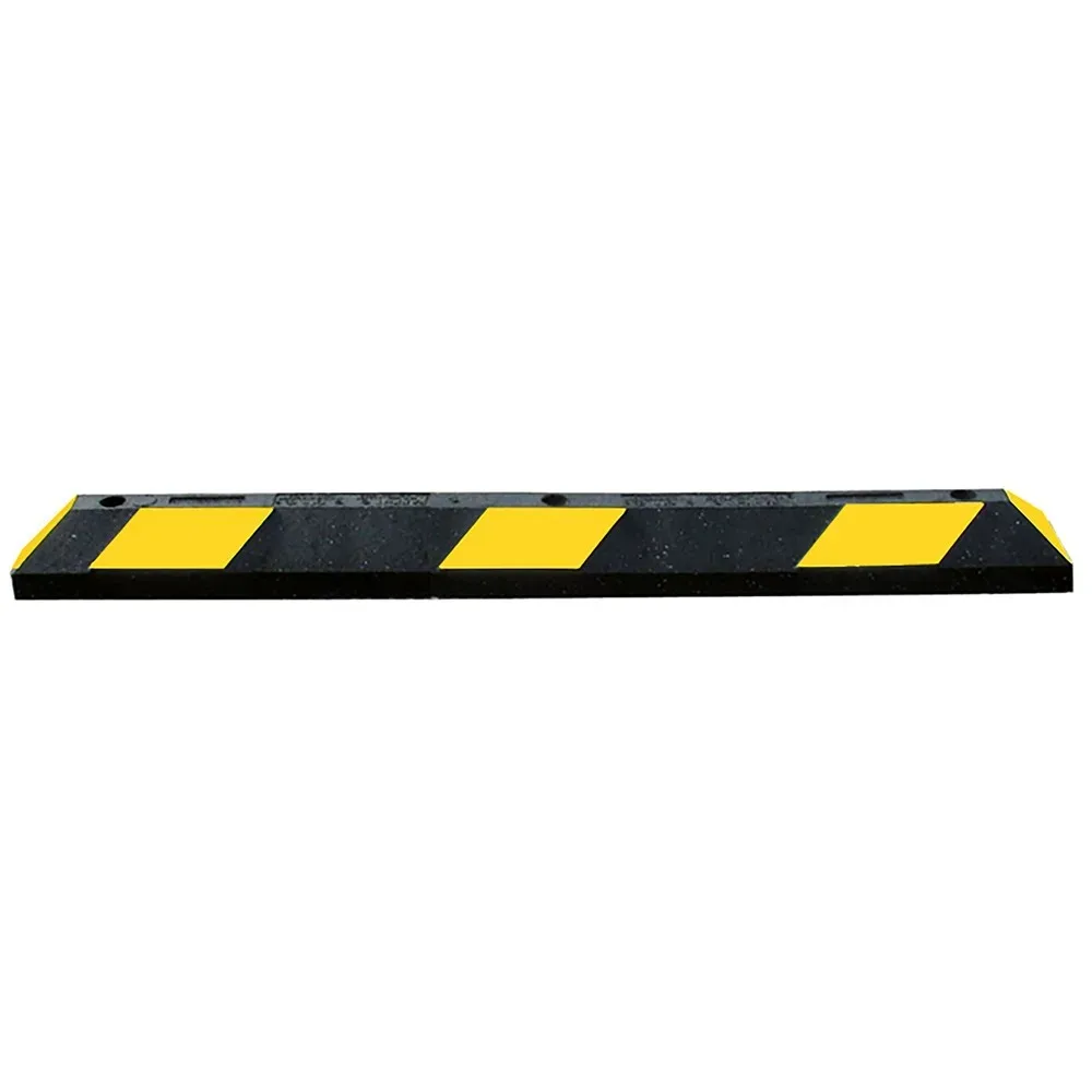 Justrite® Radstopp Park-It®, Recycling-Gummi, Breite 1.800 mm, schwarz/weiss