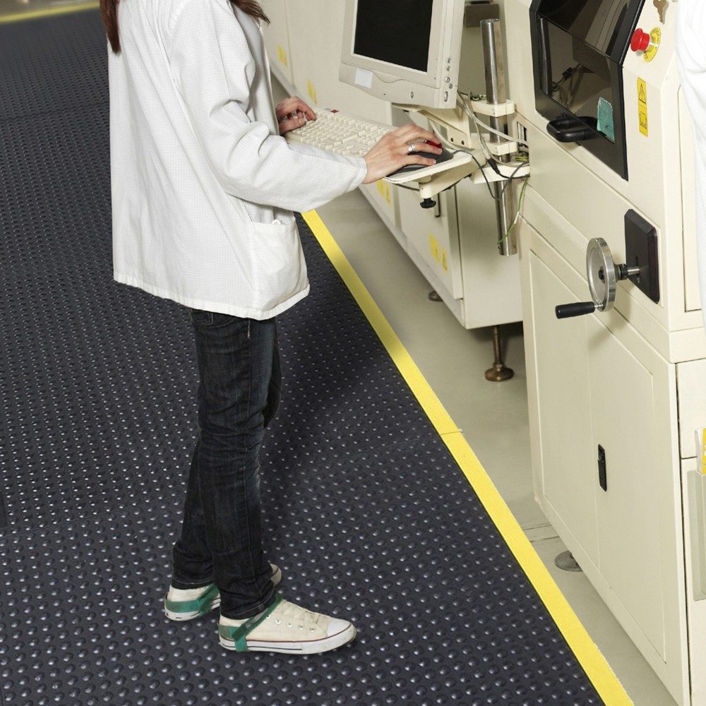 Bodenplatten-Stecksystem, Skywalker HD genoppt ESD, LxBxH 910 x 910 x 13 mm, schwarz NOTRAX