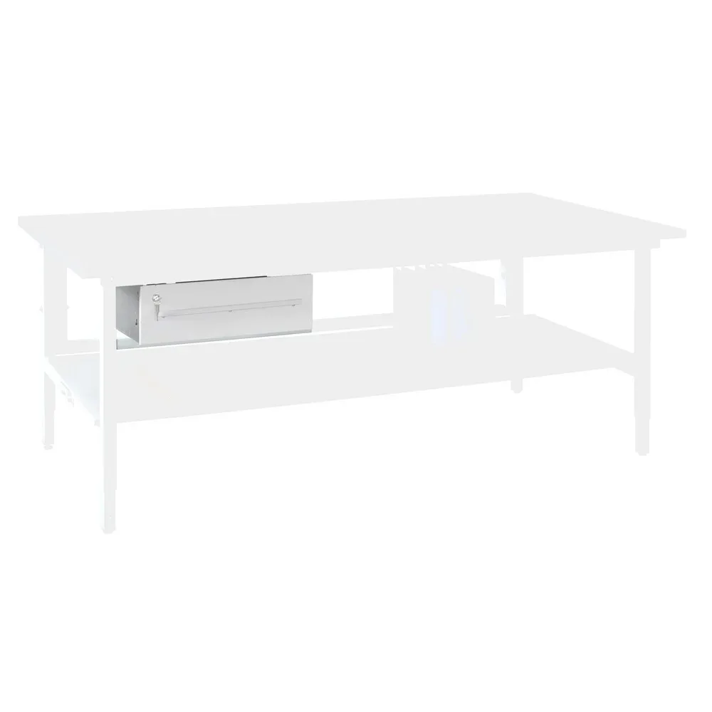 Schublade, abschliessbar, für DAHMEN Packtische Classic und Multiplex, HxBxT 160 x 490 x 450 mm, lichtgrau