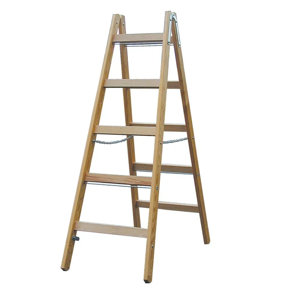 Sprossen-Doppelleiter, Holz, 2 x 6 Sprossen
