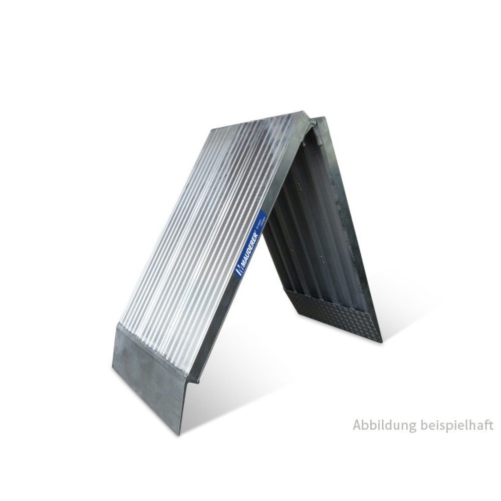 MAUDERER® klappbare Auffahrrampe SuperLeicht-Steg COK, Kompaktlösung mit zusätzlicher Verstärkung, Tragkraft 800 kg, LxB 2.500 x 500 mm