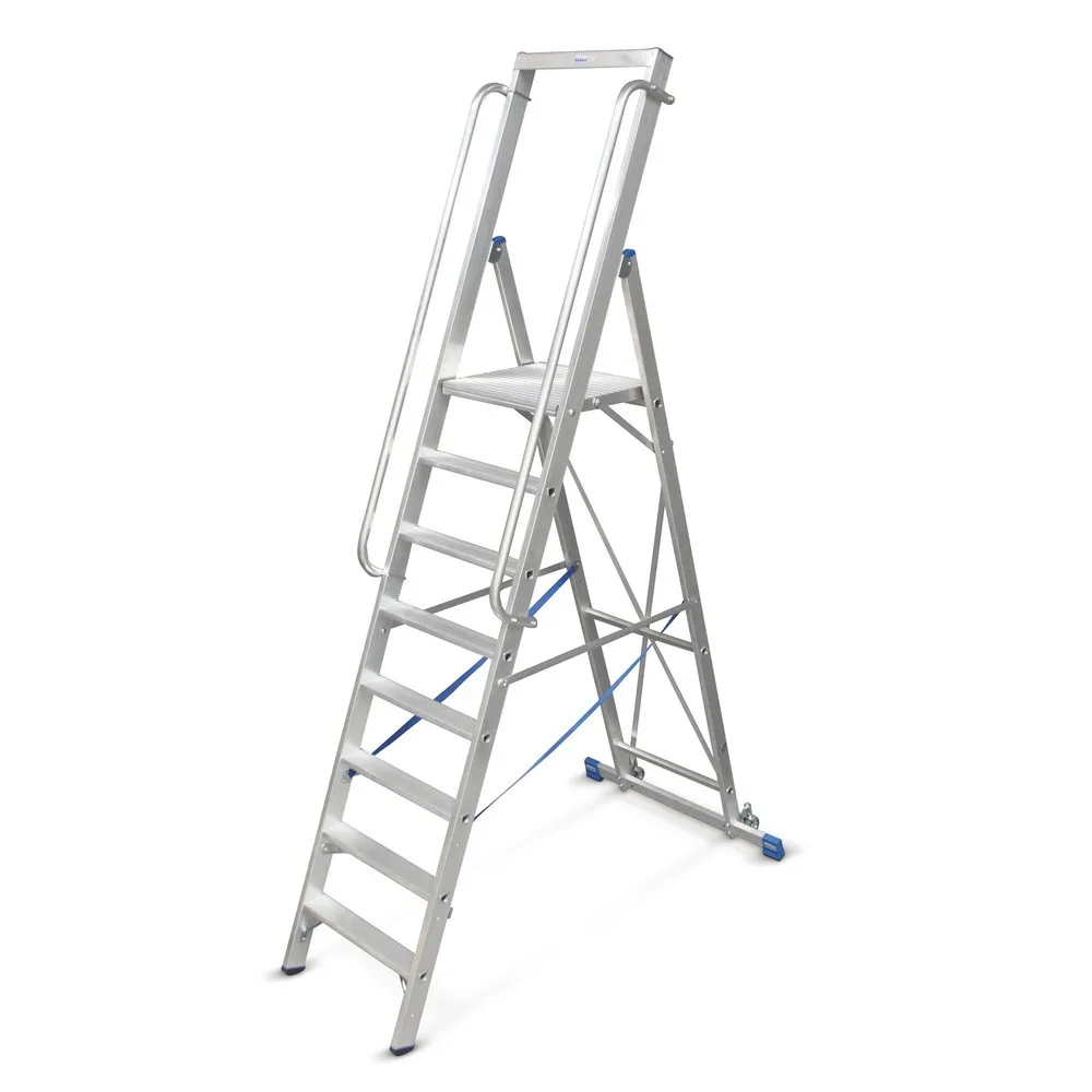 KRAUSE® STABILO Plattformleiter aus Aluminium mit grosser Standplattform, 10 Stufen