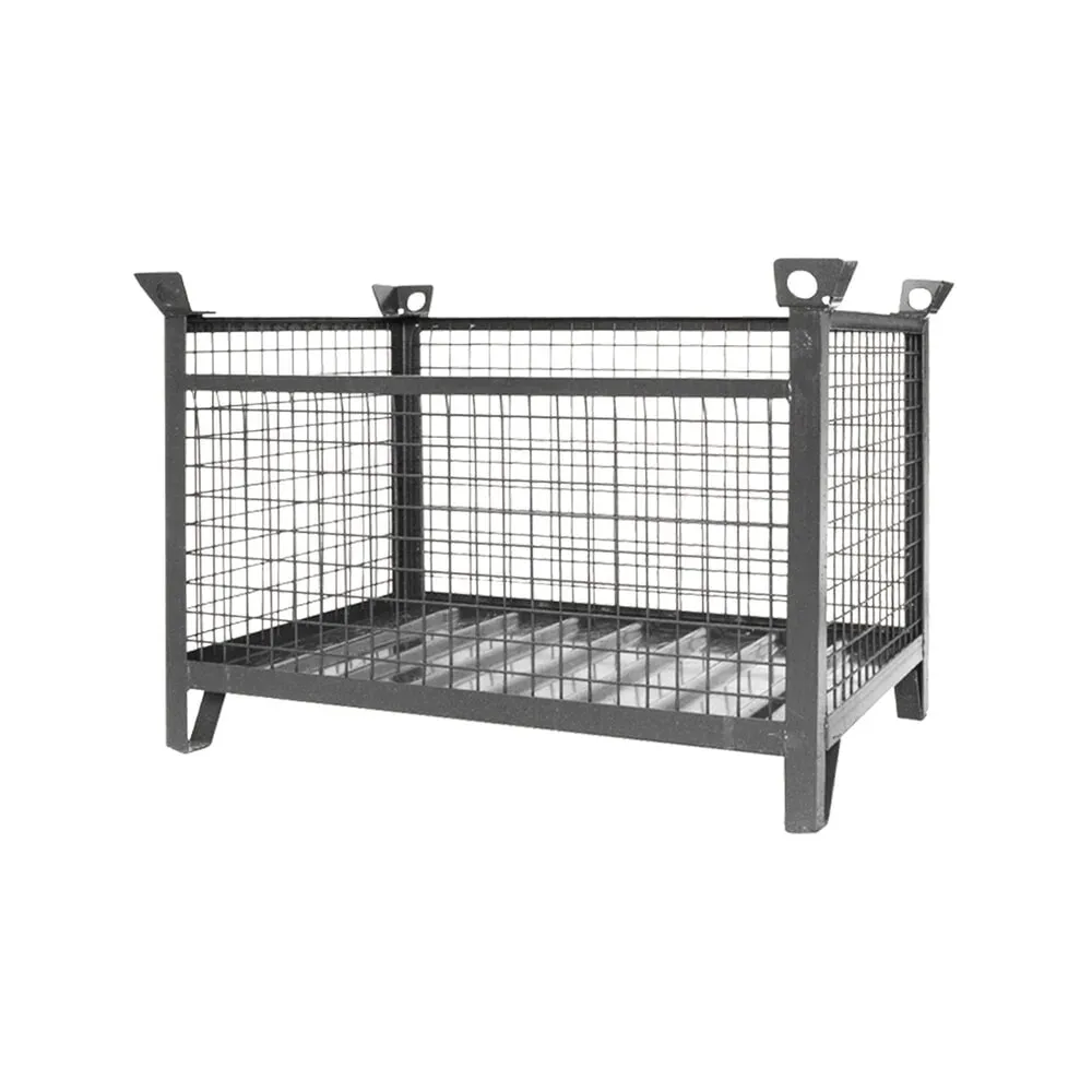 Eichinger® Industrie-Gitterbox-Stapelpalette, 1500 kg, LxBxH 1200x800x750 mm, anthrazitgrau