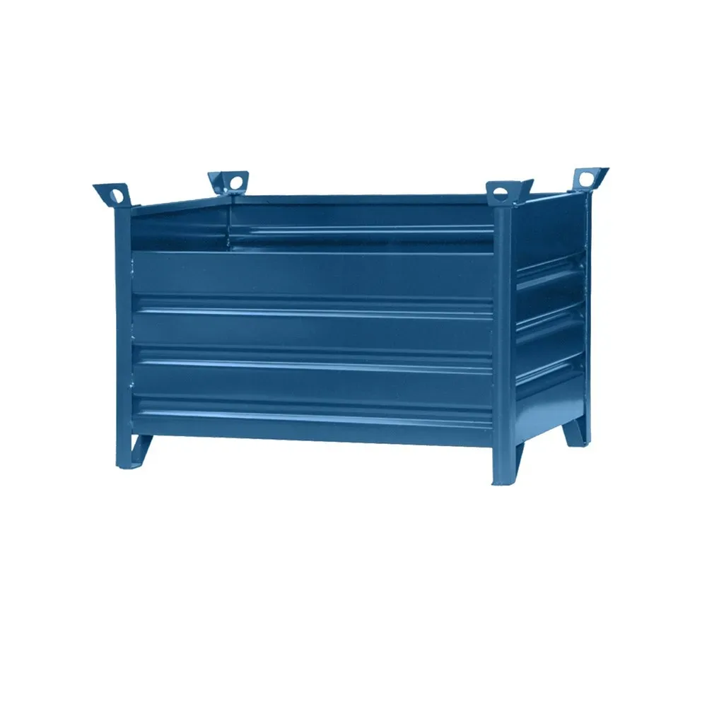 Eichinger® Vollwand-Stapelpalette, 1500 kg, LxBxH 1200x800x750 mm, enzianblau