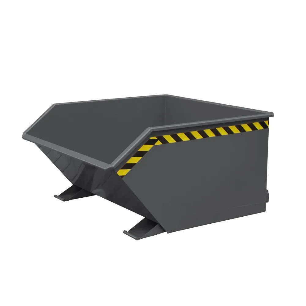 Eichinger® Kippbehälter in niedriger Bauhöhe, 1000 kg, 400 Liter, anthrazitgrau
