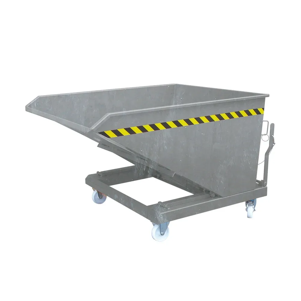 Eichinger® Kippbehälter in niedriger Bauhöhe, 1000 kg, 400 Liter, feuerverzinkt