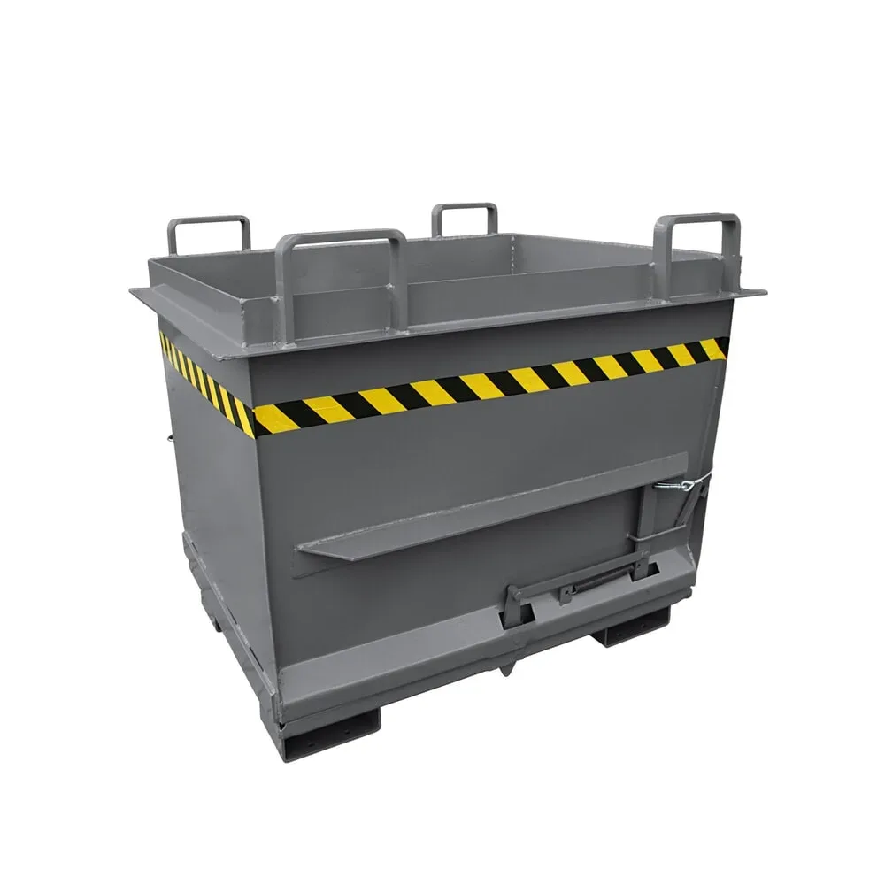 Eichinger® Klappbodenbehälter in konischer Ausführung, 1000 kg, 500 Liter anthrazitgrau