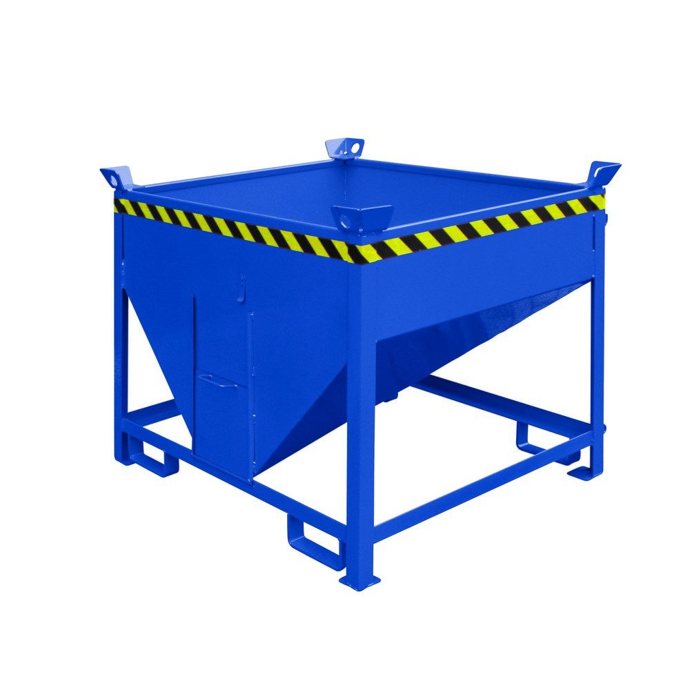 Eichinger® Silobehälter mit Auslaufschieber, 1000 Liter enzianblau
