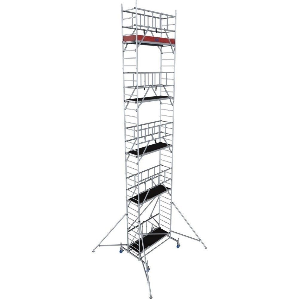 Alu-Faltgerüst Krause ProTec XS, 200 kg/m², gebremste Rollen, L 2000 x B 700 x H 10800 mm