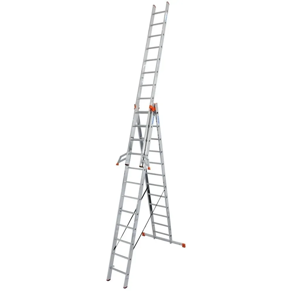Krause Tribilo 129703 Aluminium Multifunktionsleiter inkl. Traverse Arbeitshöhe (max.): 9.30 m Aluminium DIN EN 131 27.5