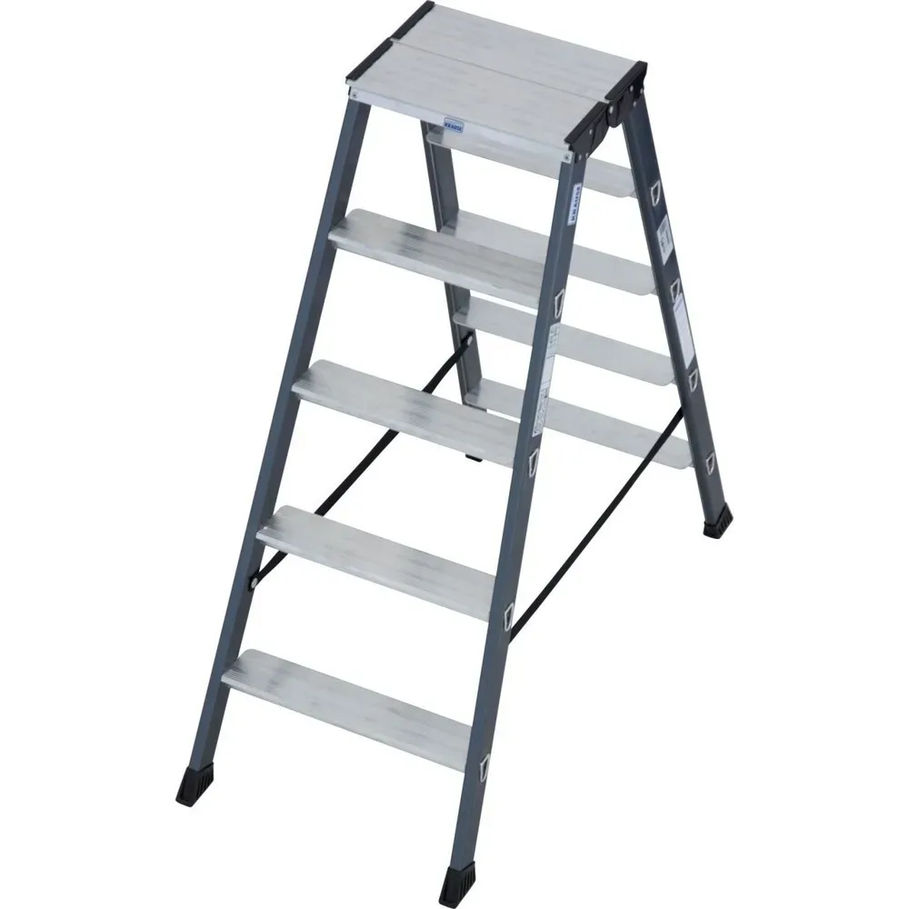KRAUSE® SePro D Doppelleiter, eloxiert 2x5 Stufen
