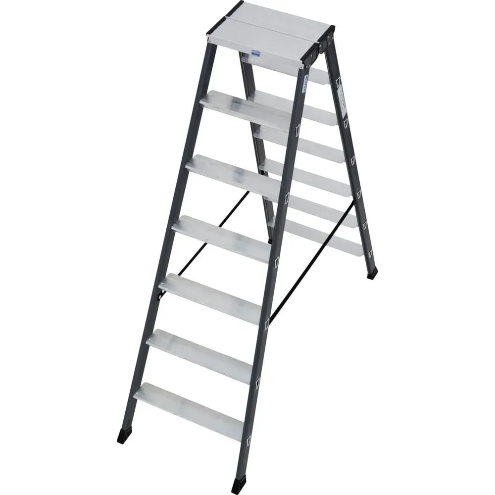 KRAUSE® SePro D Doppelleiter, eloxiert 2x7 Stufen