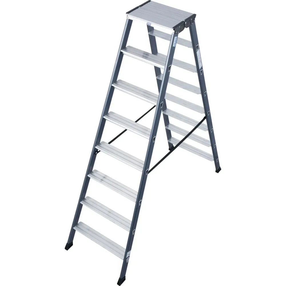KRAUSE® SePro D Doppelleiter, eloxiert 2x8 Stufen