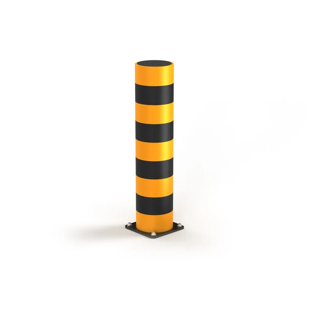 Rammschutz-Poller STRONG, Rohrdurchmesser 200 mm, verkehrsgelb, Höhe 600 mm Ampere Rack Mammut