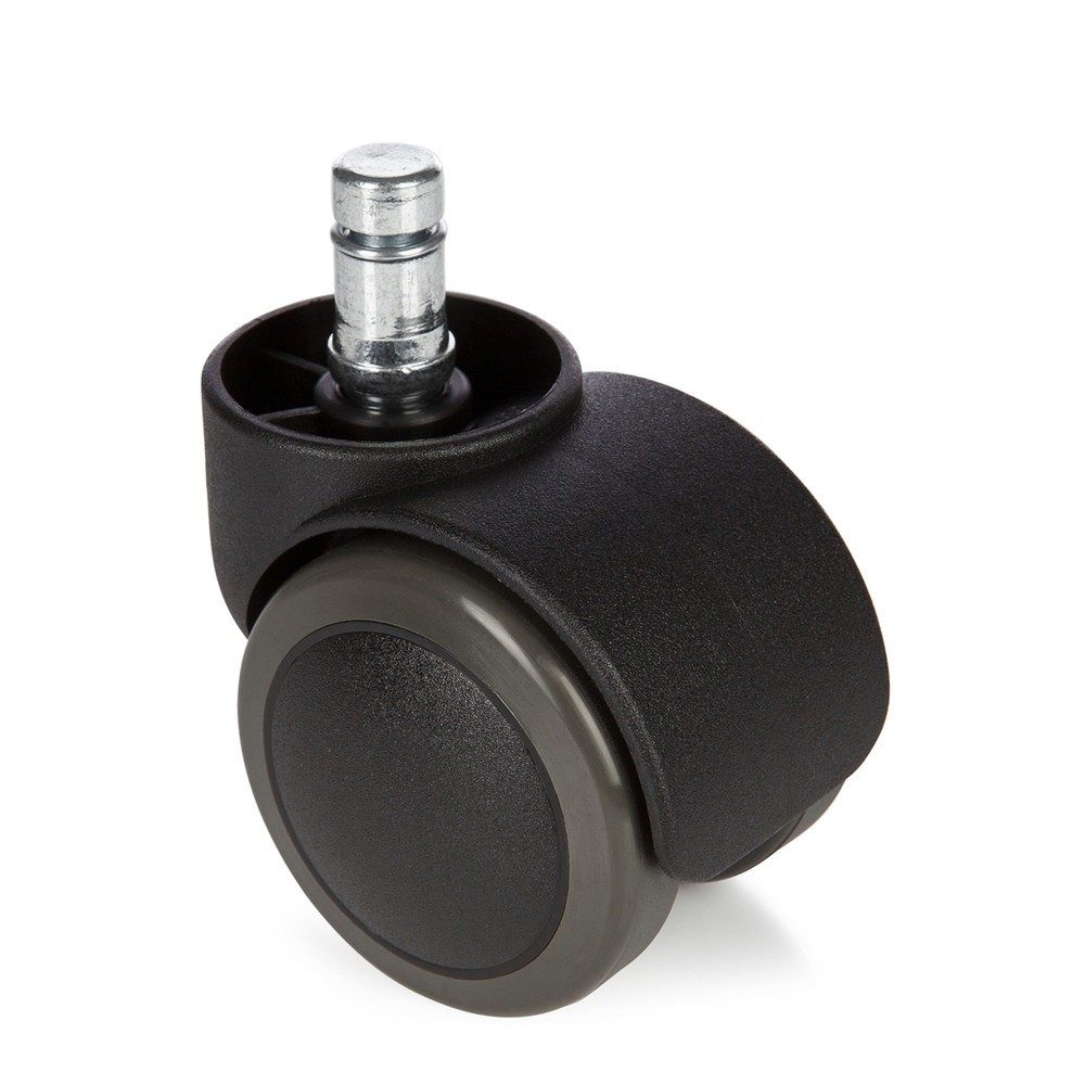 hjh OFFICE 5x Hartbodenrollen ROLO 11 mm / 50 mm Büro-Stuhl-Rollen No-Noise, (5er Pack)