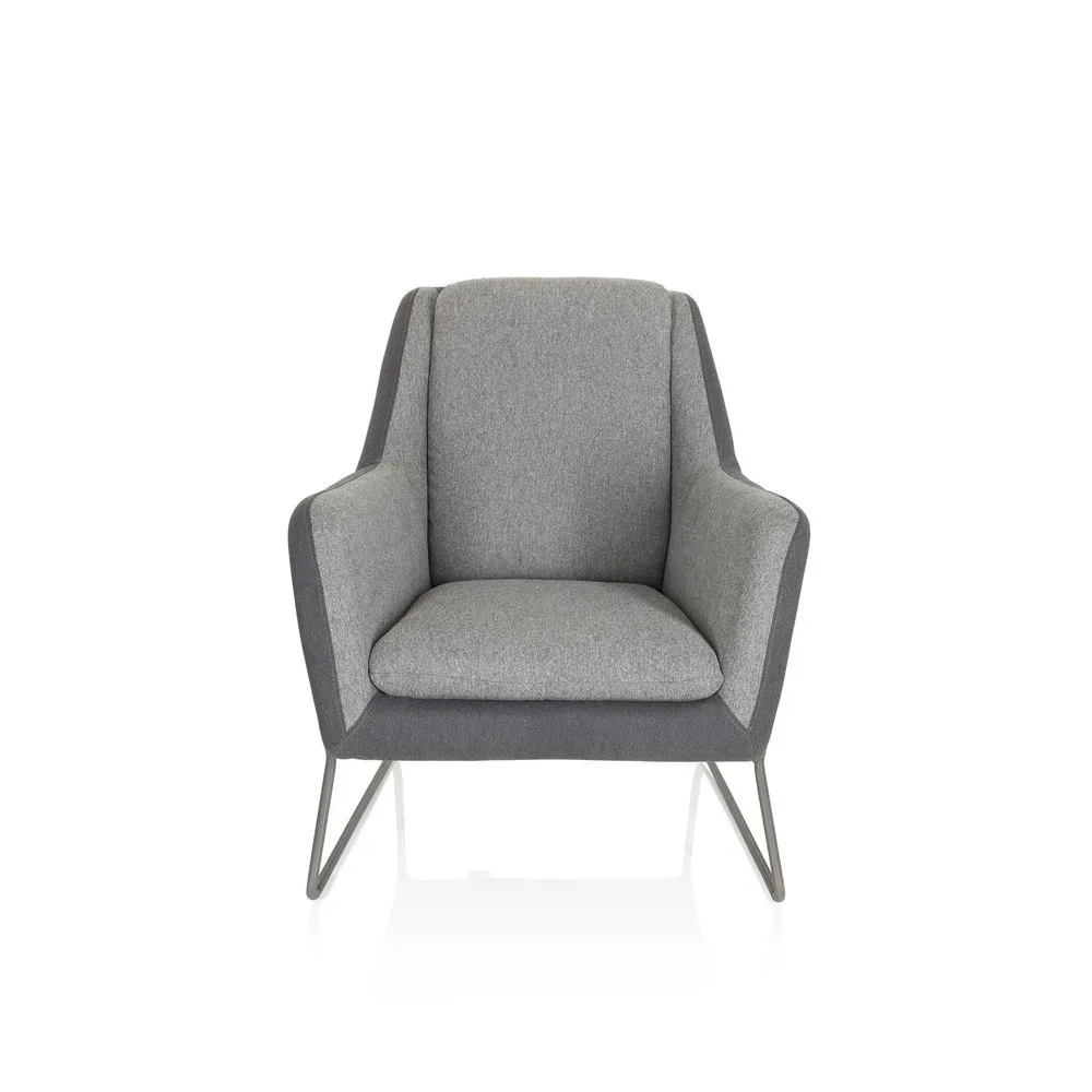 hjh OFFICE Loungesessel LAGUN Kufengestell, 1-Sitzer, hellgrau/dunkelgrau