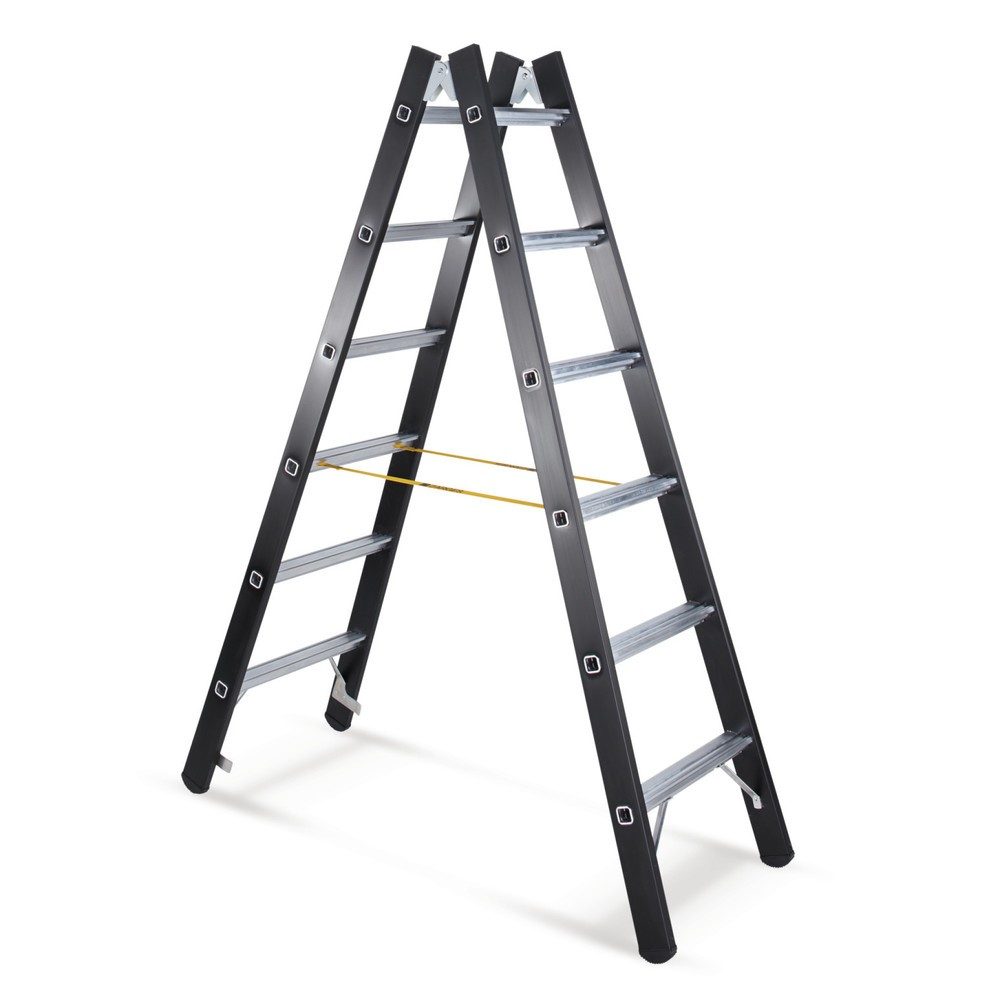 Schwerlast-Stehleiter, beidseitig begehbar, 2 x 8 Sprossen ZARGES