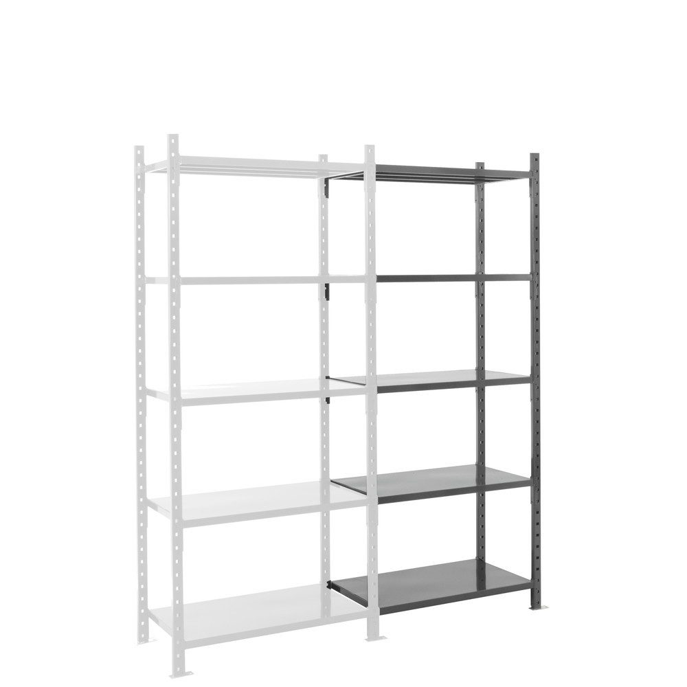 ManOrga Fachbodenregal, AF, mit Stahlpaneelen, FL 460 kg, HxBxT 2.500 x 1.260 x 600 mm